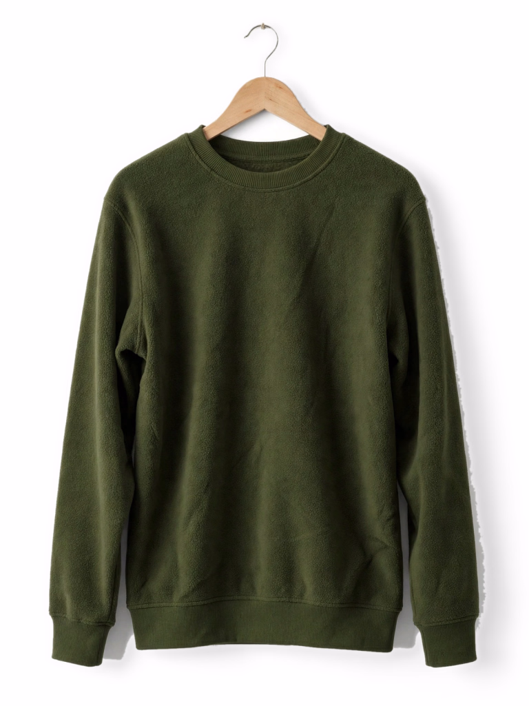 Olive Green Fleece Pullover Hanger