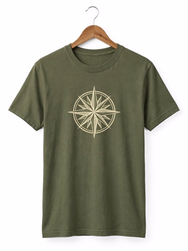Olive Green Graphic T Shirt