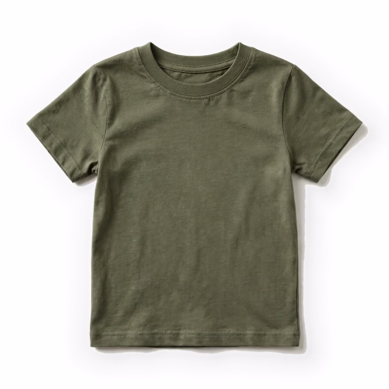 olive green kids t shirt