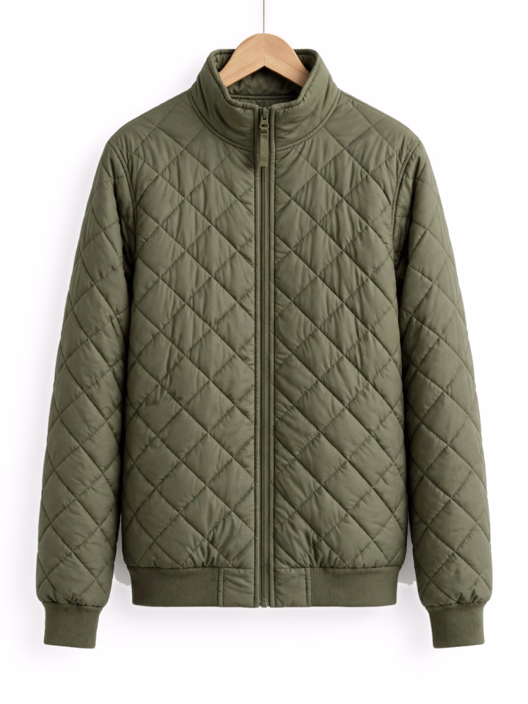 Olive Green Quilted Jacket Hanger
