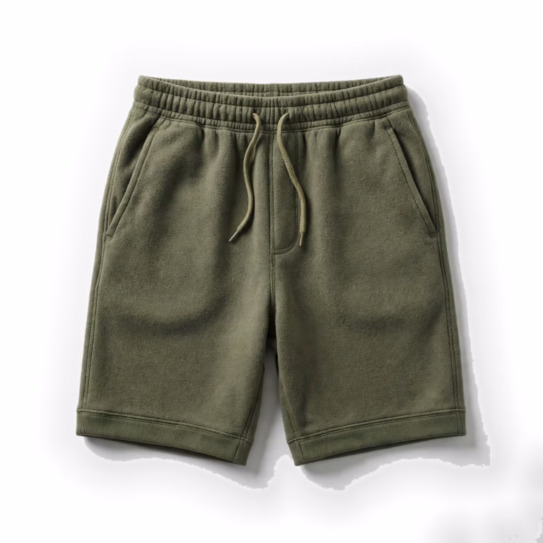 olive green sweat shorts