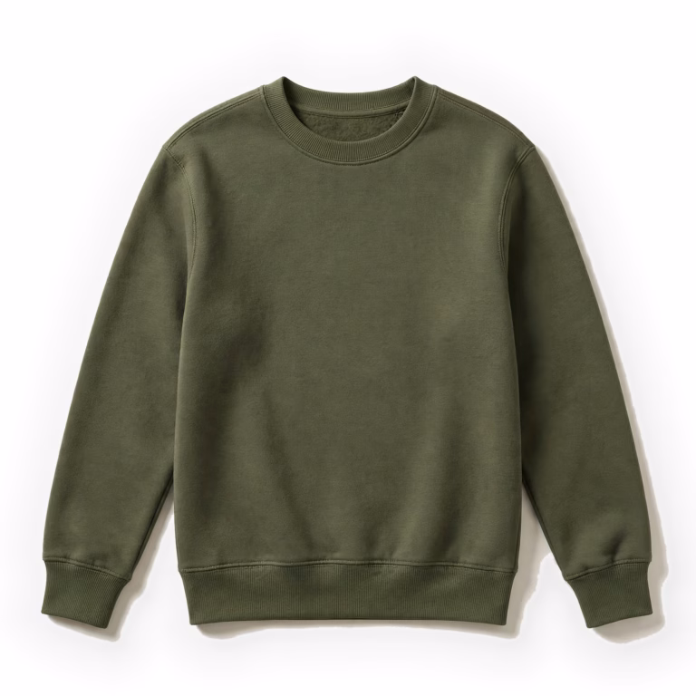 olive green sweatshirt