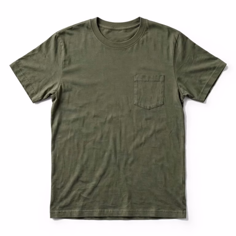 olive pocket t shirt