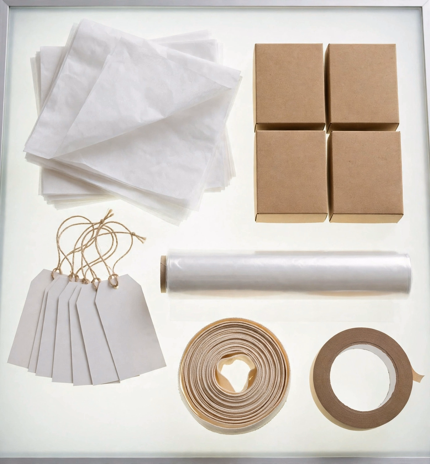 Packaging Materials Flat Lay