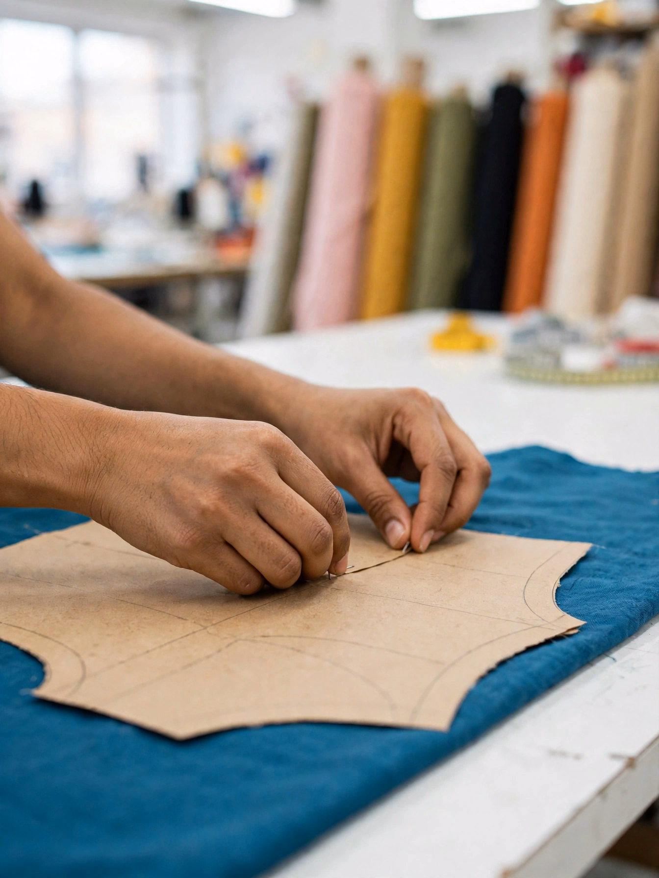 Pattern Pinning Fabric Table