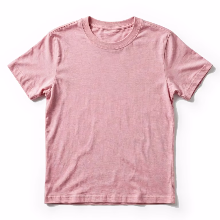 pink crew neck t shirt