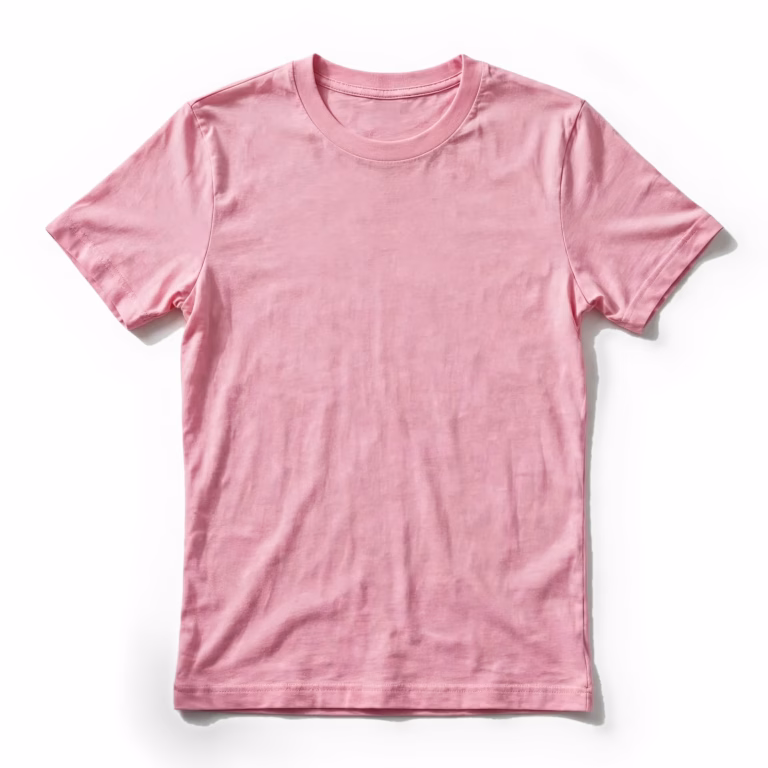 pink slim fit t shirt