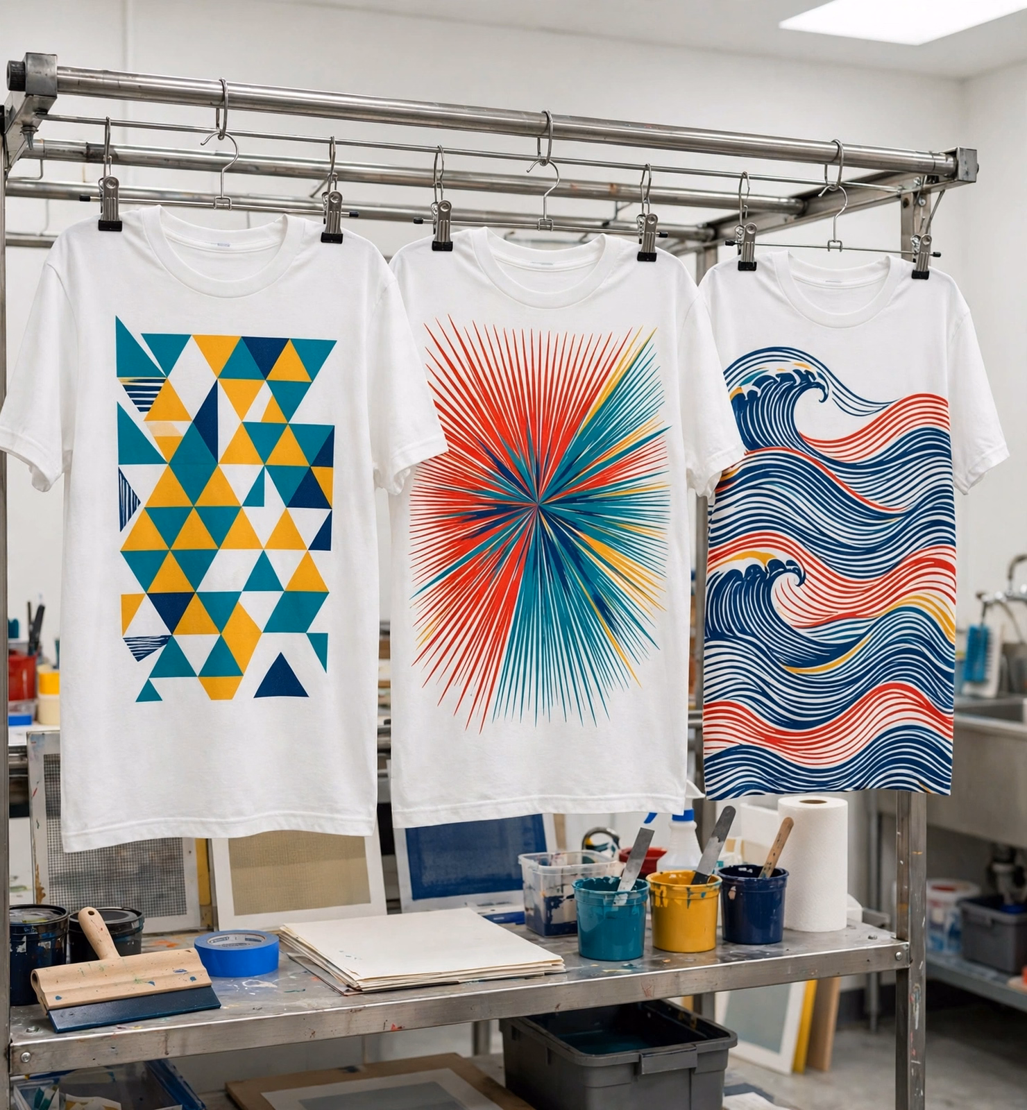 Printed Garments Drying Rail