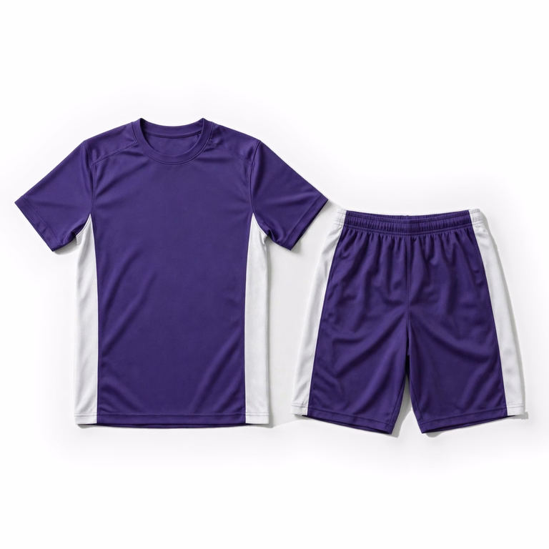 purple white custom sportswear kit