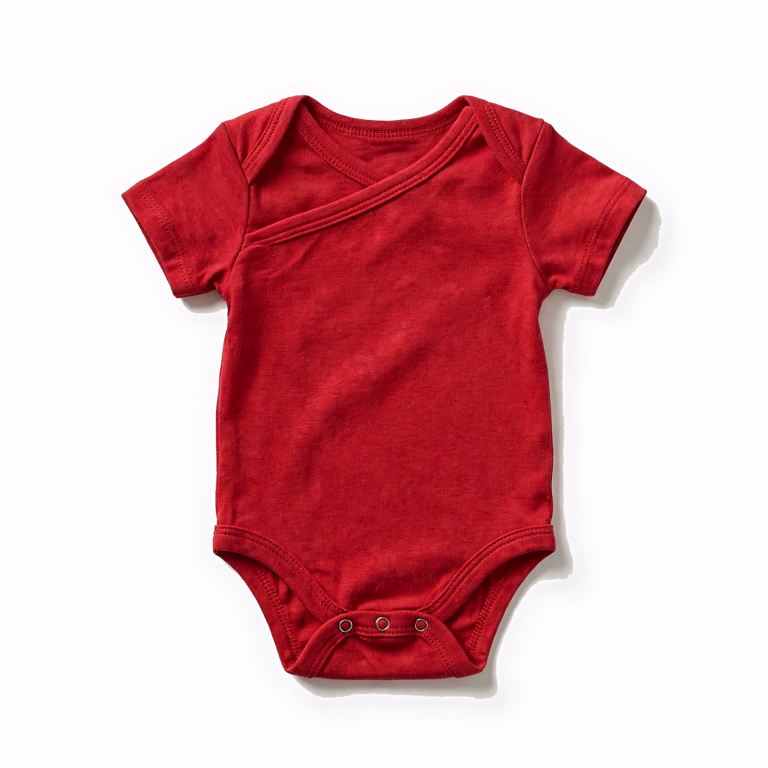 red baby bodysuit