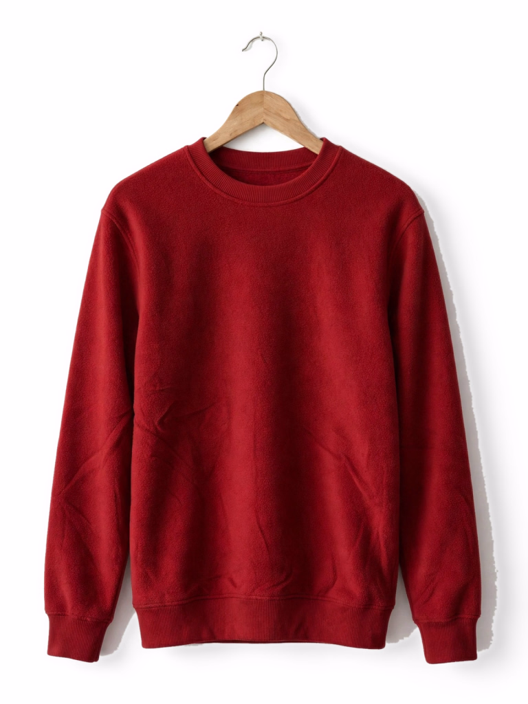 Red Fleece Pullover Hanger