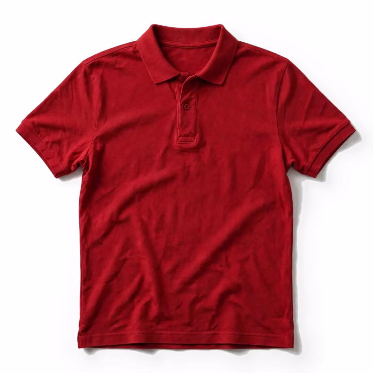 red polo shirt