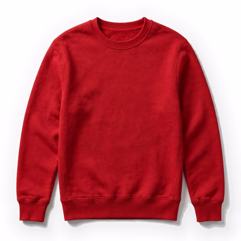 red sweatshirt