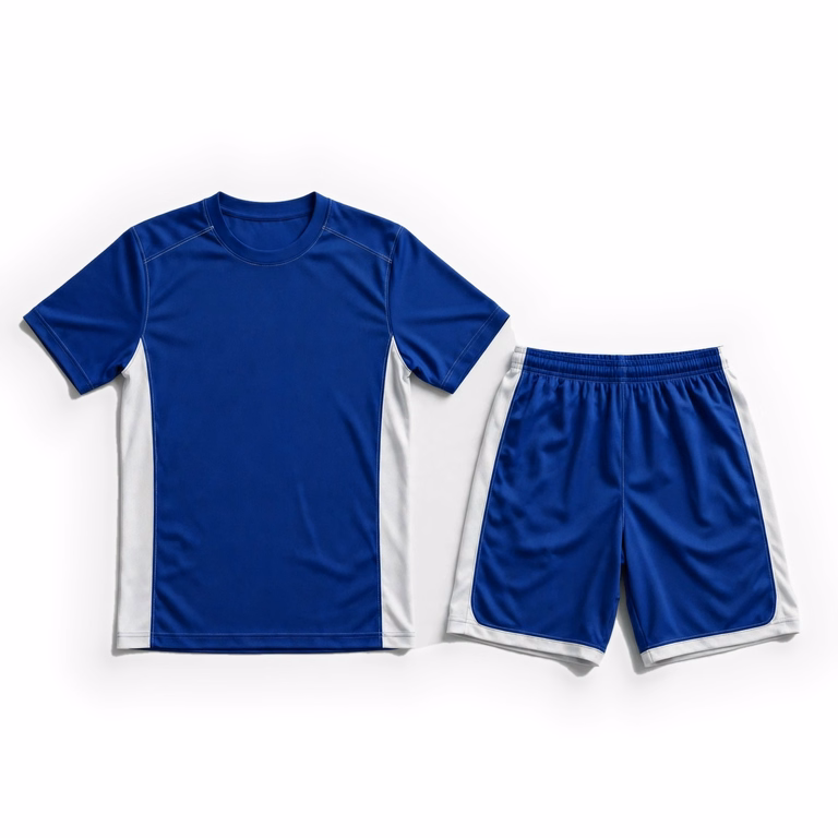 royal white custom sportswear kit
