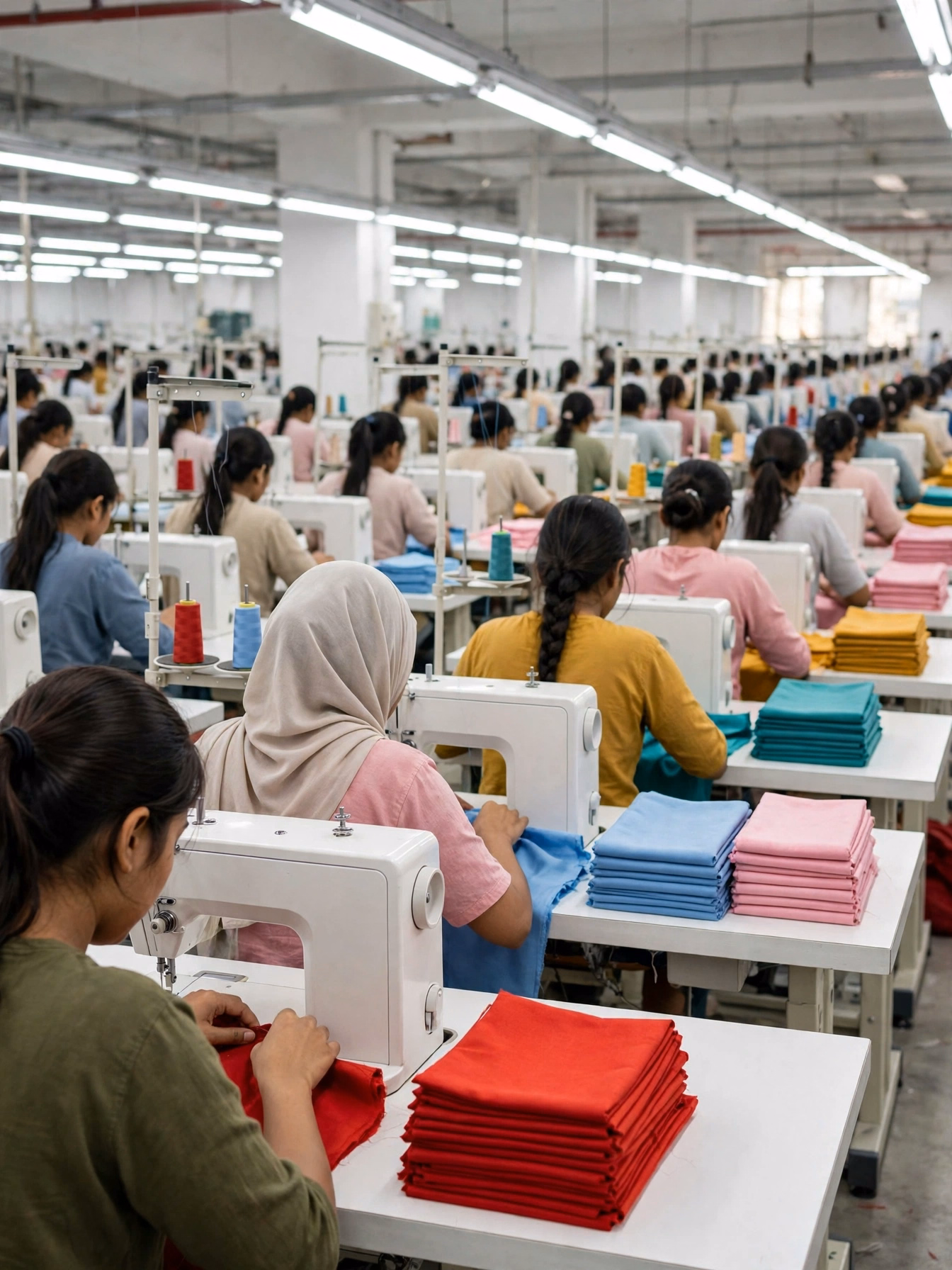 Sewing Line Workers Garments