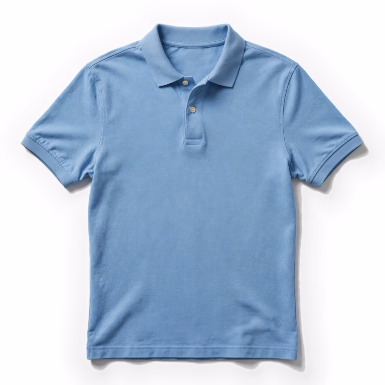 sky blue casual polo shirt