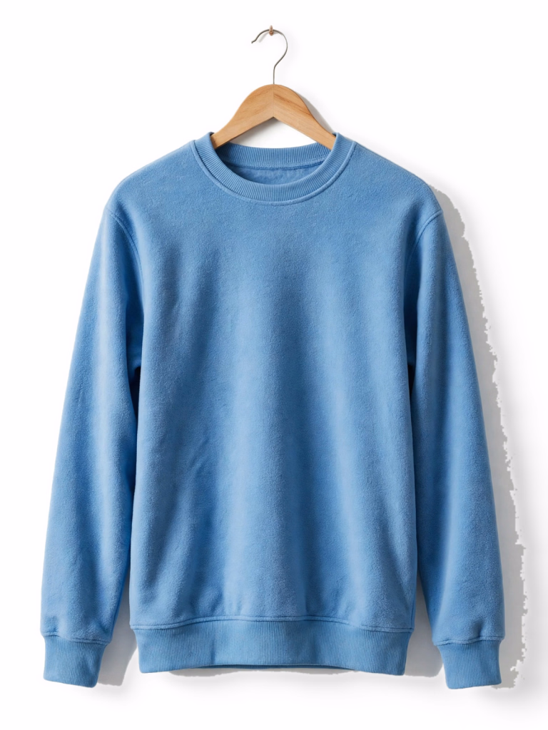 Sky Blue Fleece Pullover Hanger