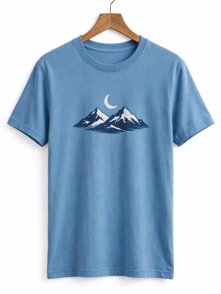 Sky Blue Graphic T Shirt