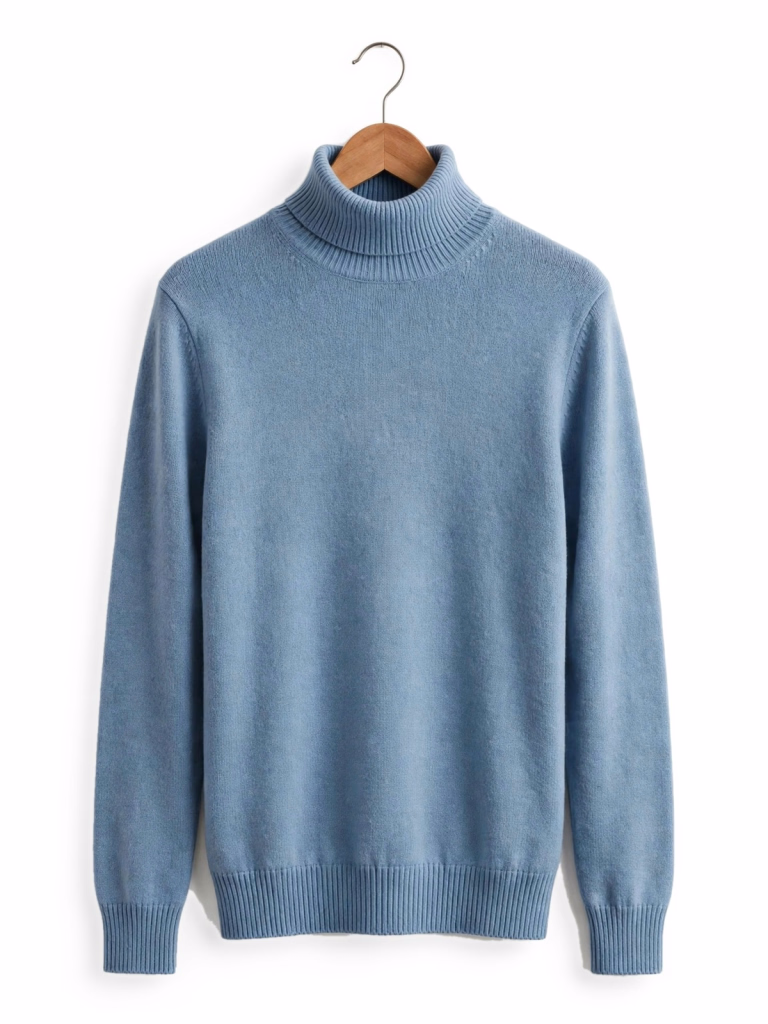 Sky Blue High Neck Sweater Hanger