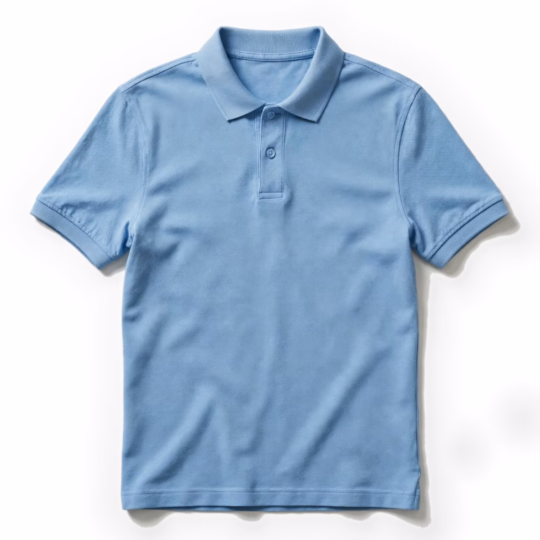 sky blue mens polo shirt