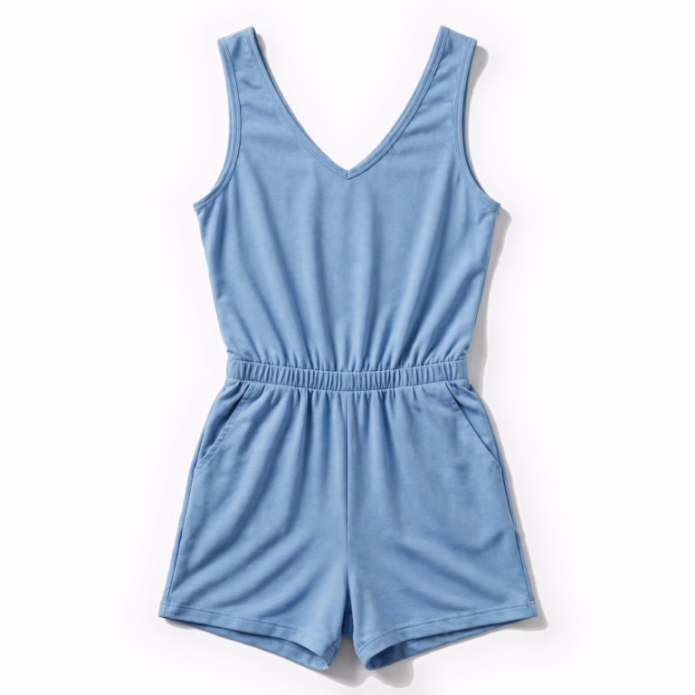 sky blue romper