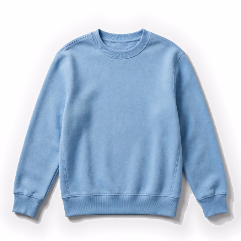 sky blue sweatshirt