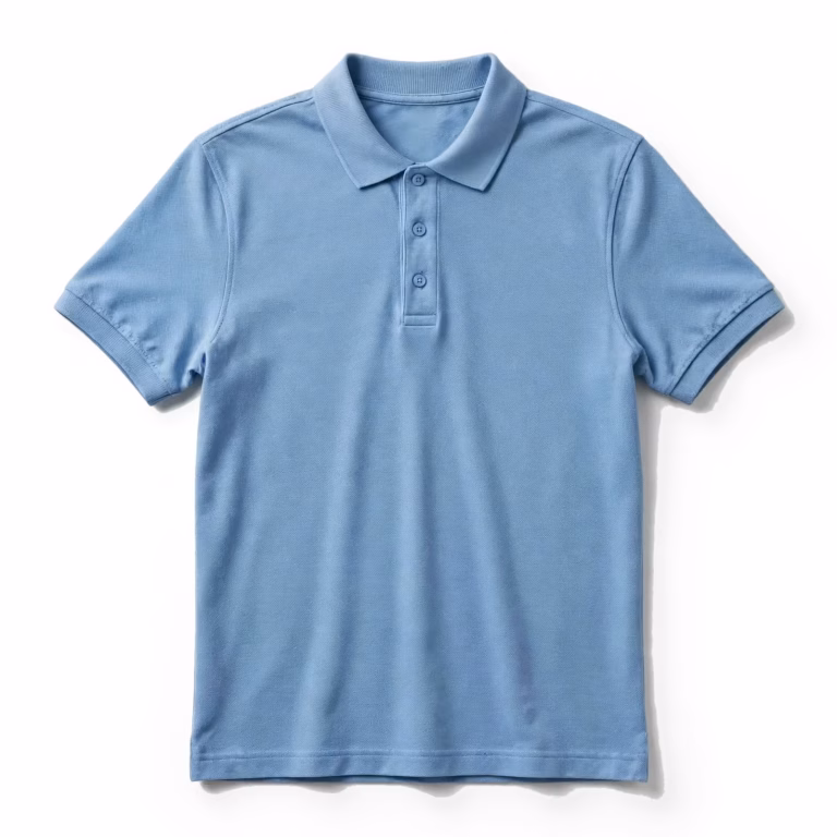 sky polo shirt