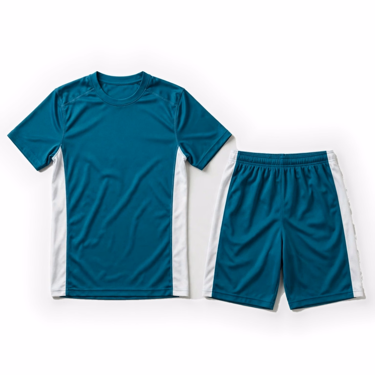 teal white custom sportswear kit