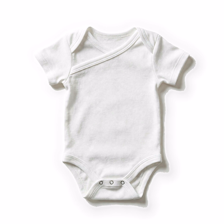 white baby bodysuit