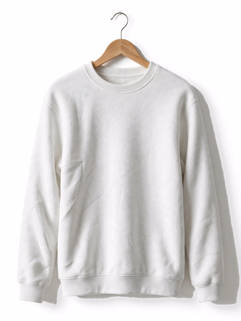 White Fleece Pullover Hanger