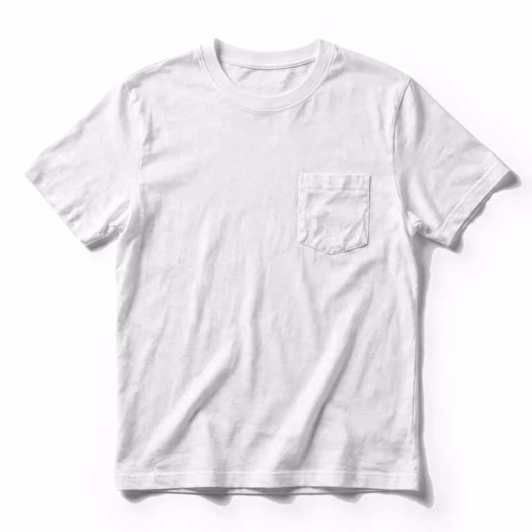 white pocket t shirt
