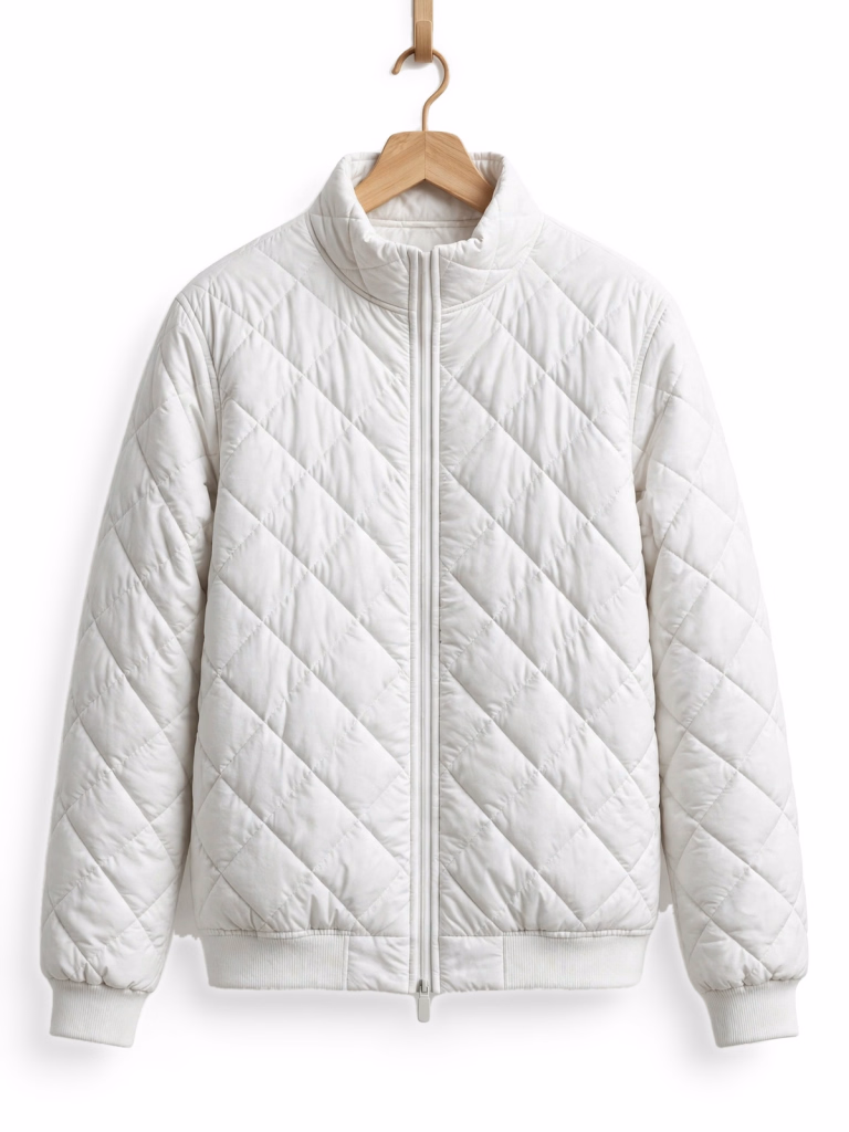 White Quilted Jacket Hanger