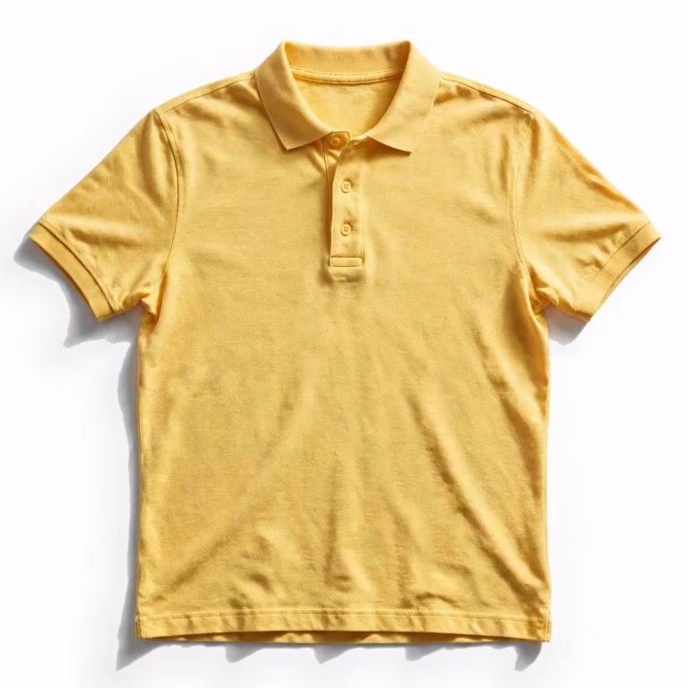 yellow polo shirt